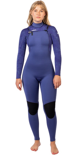 2026 Gul Womens Echo Natur 3/2mm Chest Zip Wetsuit EC1328-BLTB - Blue / Tiebird